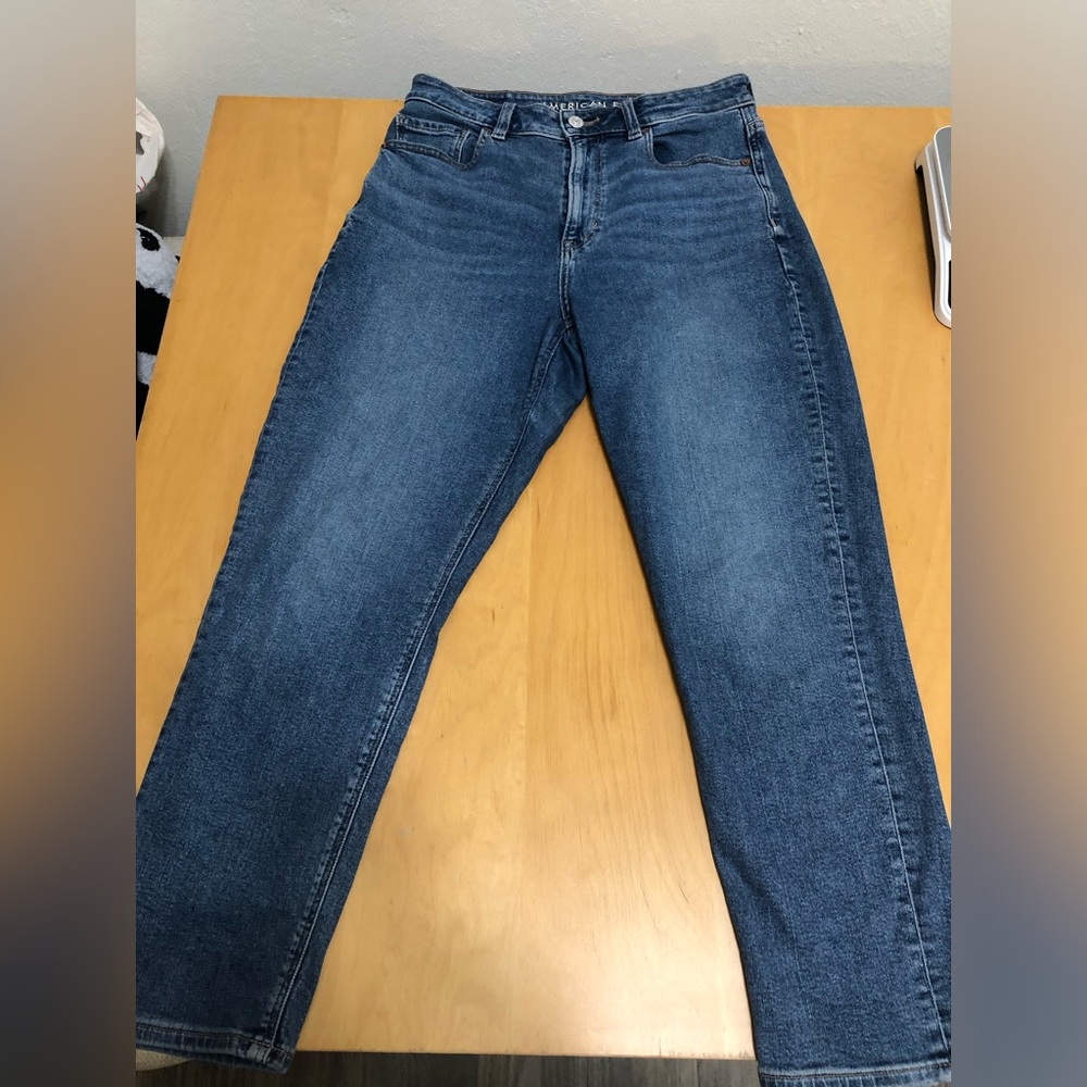 American Eagle Outfitters Women's Straight Leg Blue Jeans - Picture 1 of 3